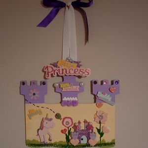 Daddy's Little Princess Wall Hanging Castle for Infants and Kids Bedroom Wall